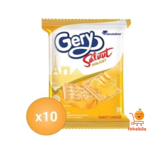 Gery Saluut Malkist Keju Sweet Cheese 18g (1Pack 10 bks)