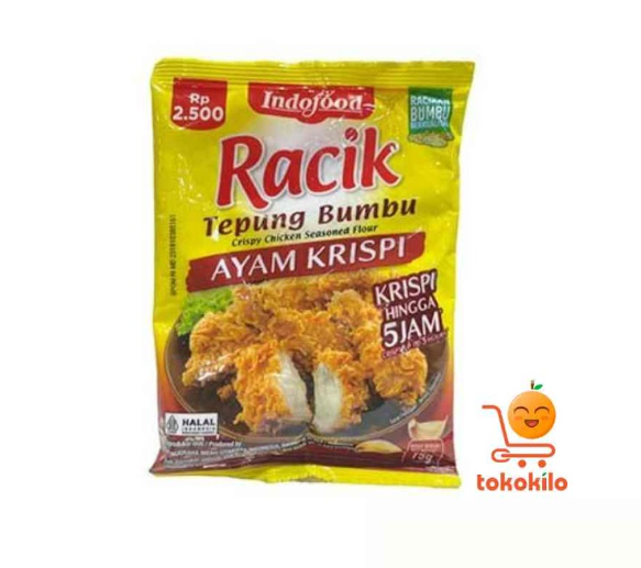Indofood Racik Tepung Bumbu Ayam Krispi 75gr, 210gr