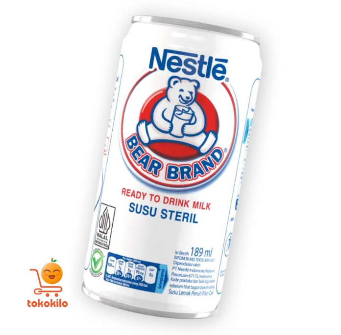 Nestle Bear Brand Susu Steril Beruang 189 ml