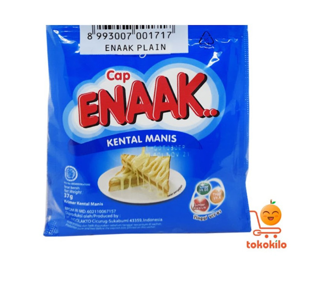 Cap Enaak Susu Kental Manis Sachet 37gr (1 Pack X 10pcs)