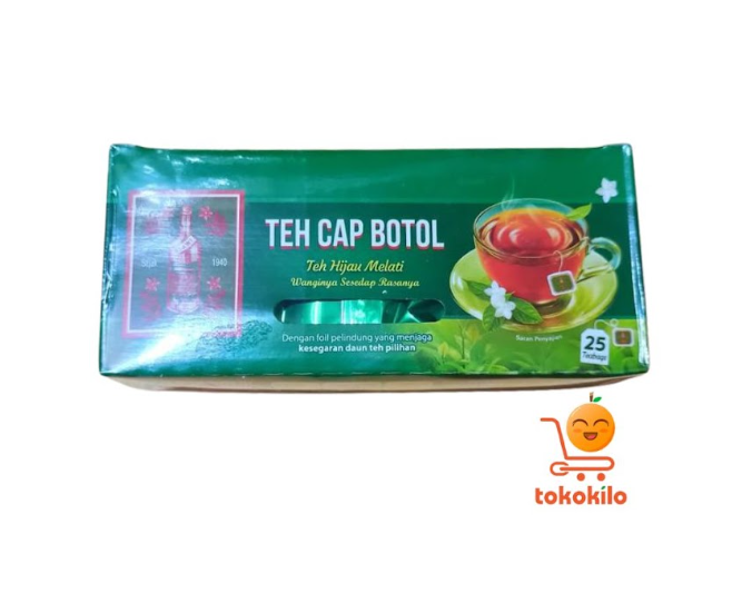Teh Cap Botol Teh Hijau Melati 25Kantong (50gr)