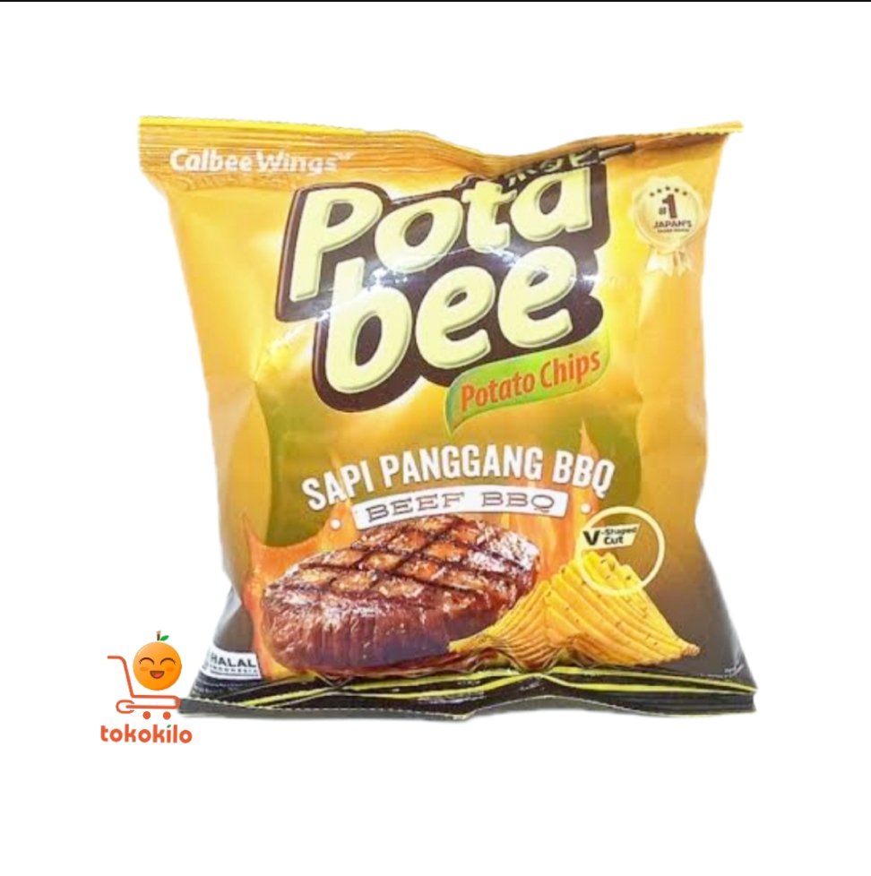 Potabee Keripik Kentang Rasa Sapi Panggang 15gr, 35gr