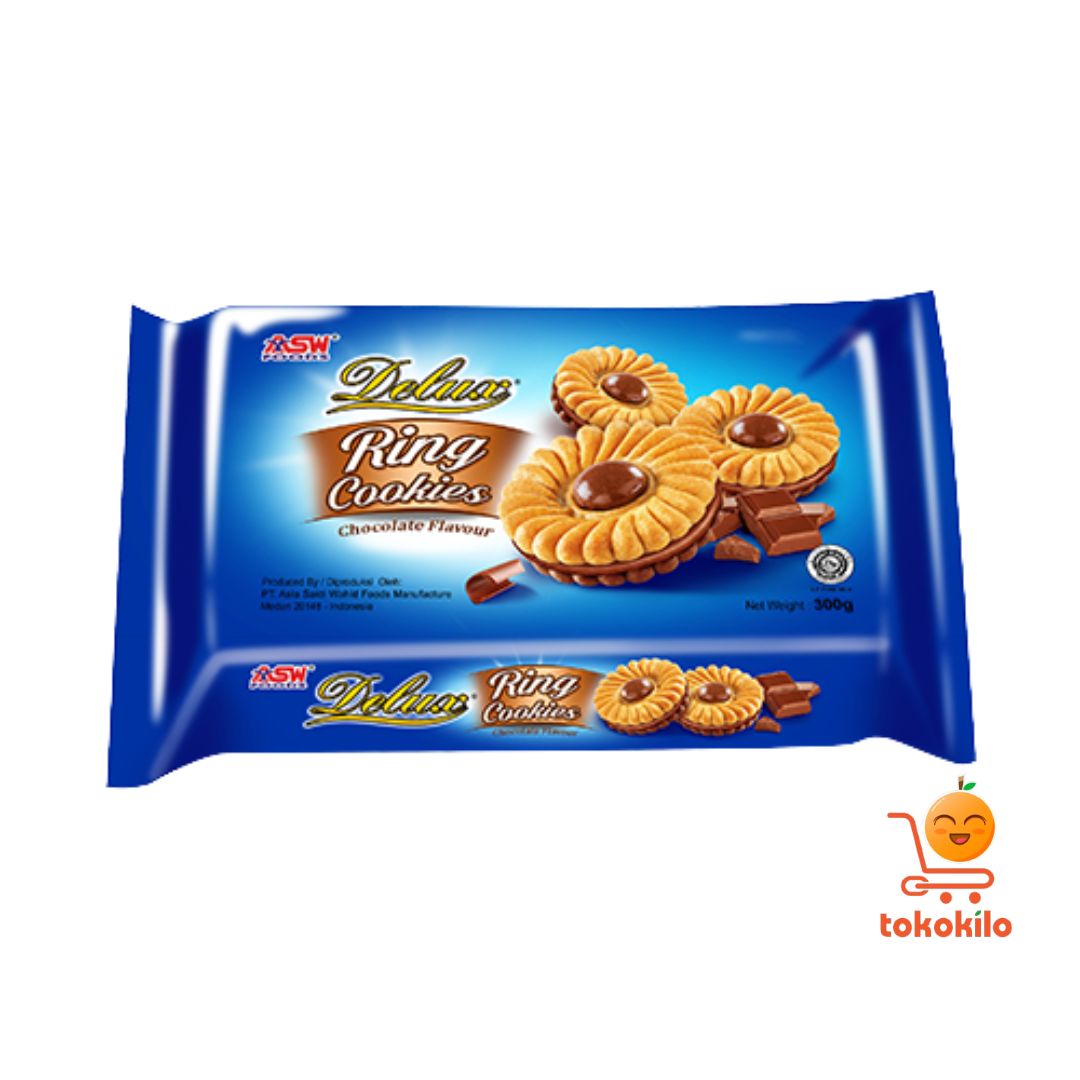 Delux Ring Cookies Rasa Cokelat 300gr