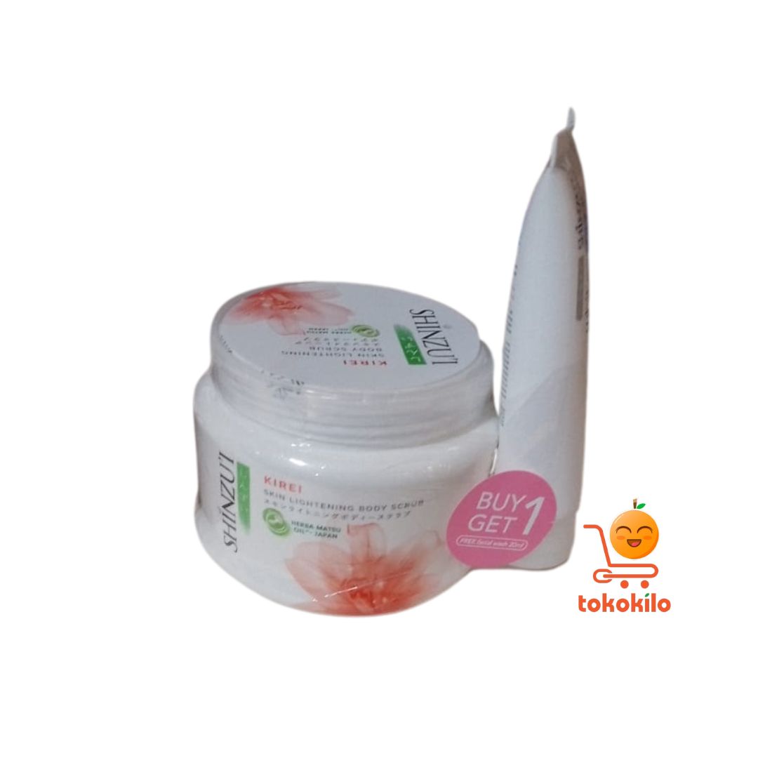 Shinzui Skin Lightening Body Scrub Kirei & Sakura 200gr (BELI 1 GRATIS 1 Shinzui Serum 20ml)