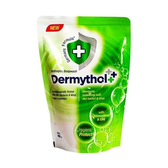 Dermythol Antiseptic Bodywash Varian Protect Hijau, Bio Sulfur Kuning 400ml 