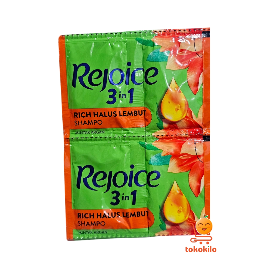 Rejoice 3-in-1 Rich Halus Lembut Shampoo Sachet 10ml X 12 Sachet