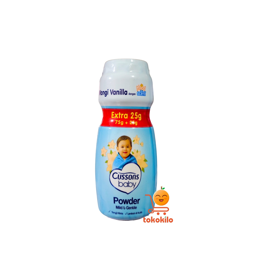 Cussons Baby Powder Mild & Gentle Vanilla 35gr, 75gr, 100gr, 200gr, 350gr