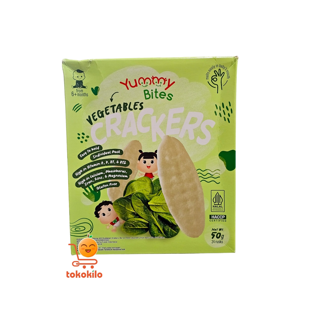Biskuit Yummy Bites Vegetables Crackers 50gr