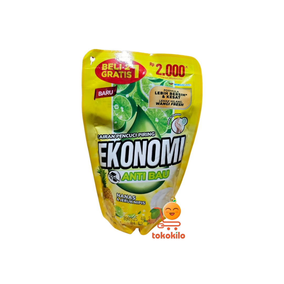 Ekonomi Cairan Pencuci Piring Nanas & Jeruk Nipis 122ml, 650ml
