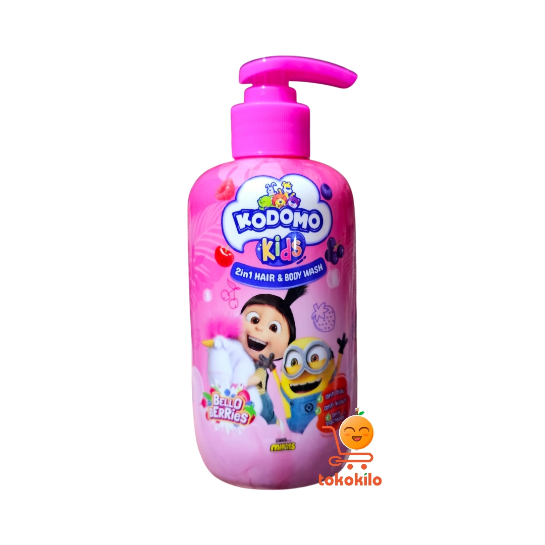 Kodomo Kids 2 in 1 Botol Shampo & Sabun Bello Berries