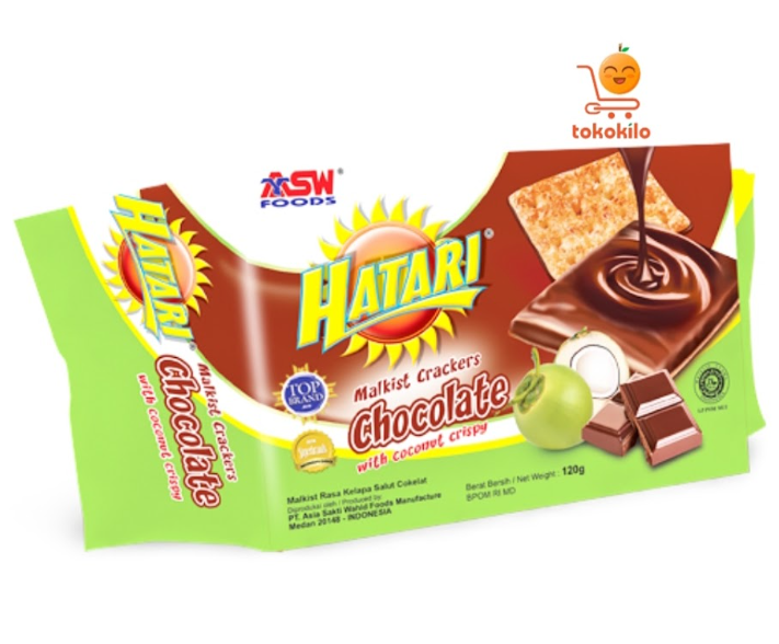 Hatari Malkist Crackers Chocolate with Coconut Crispy Roti 120gr