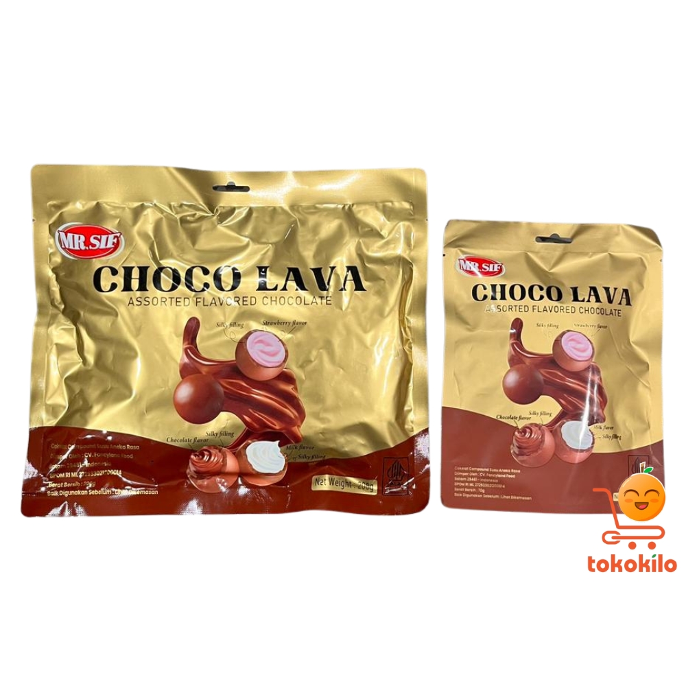 Mr. Sif Choco Lava Assorted Flavored Chocolate 70g, 200gr