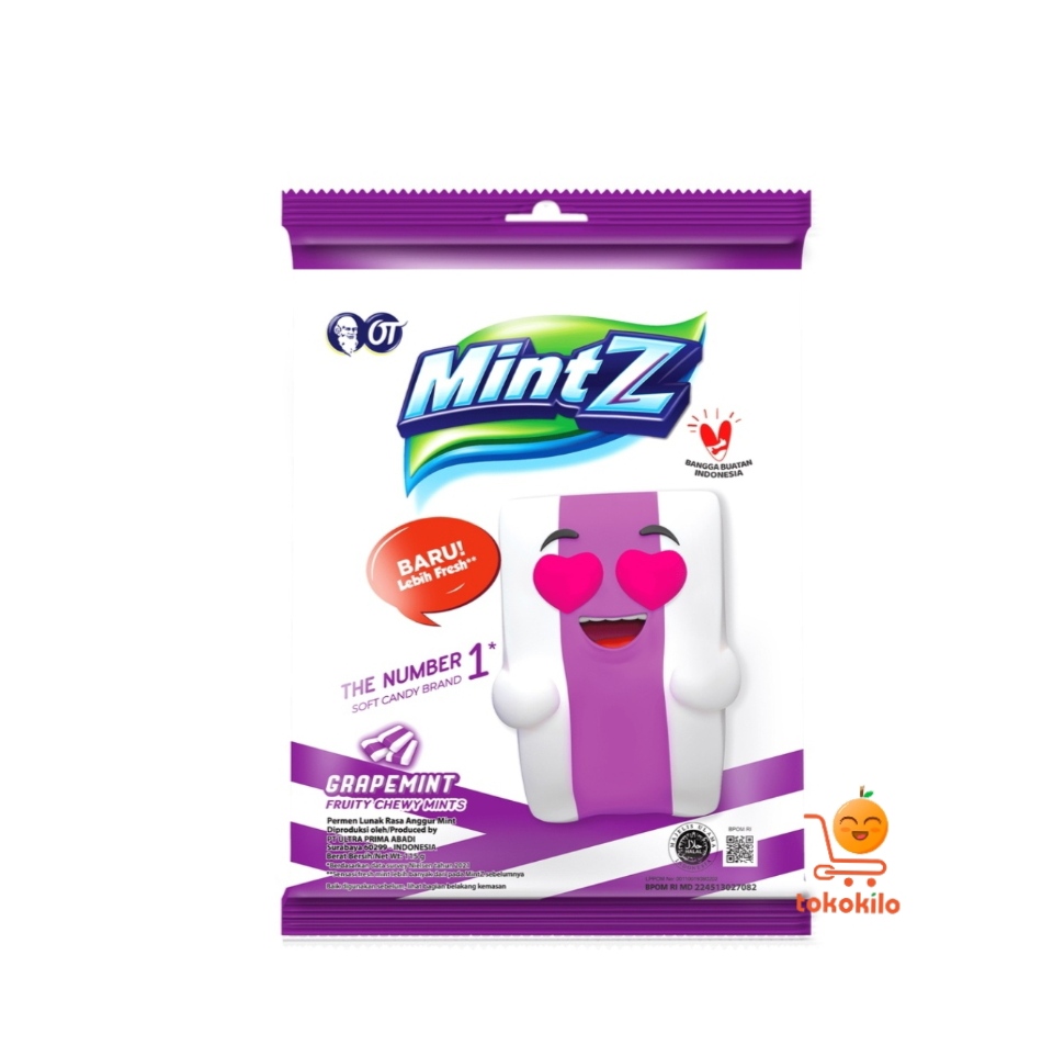 Permen MintZ Chewy Grapemint 110gr