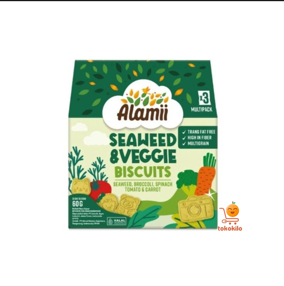 Alamii Seaweed & Veggie Biscuits 60gr