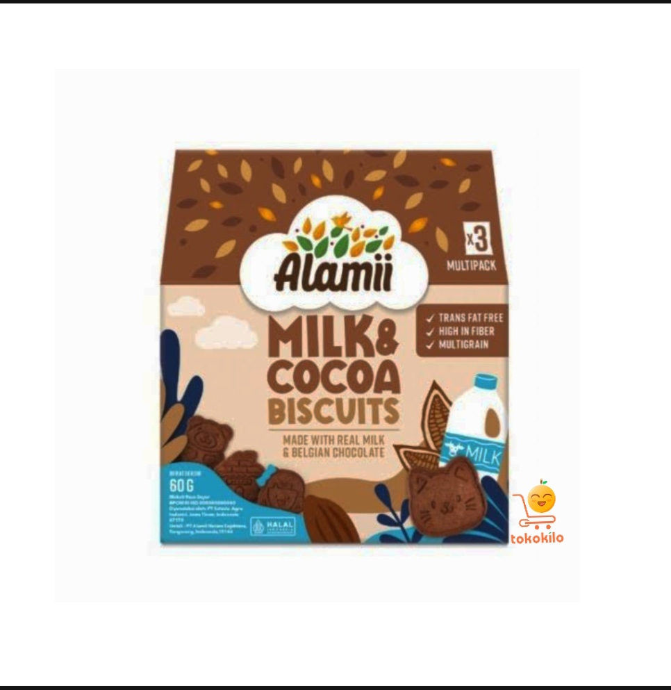 Alamii Milk & Cocoa Multigrain Biscuits 60gr
