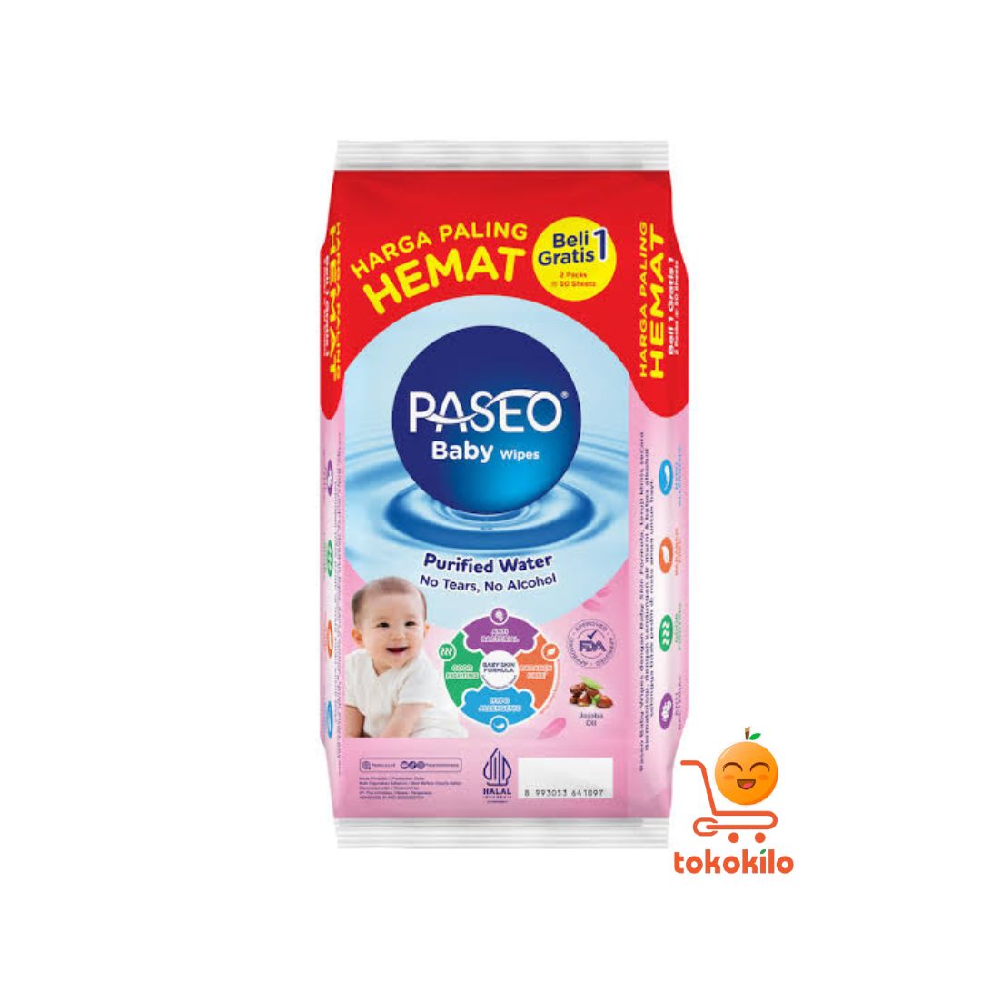 Tisu Basah Bayi Paseo 50 lembar