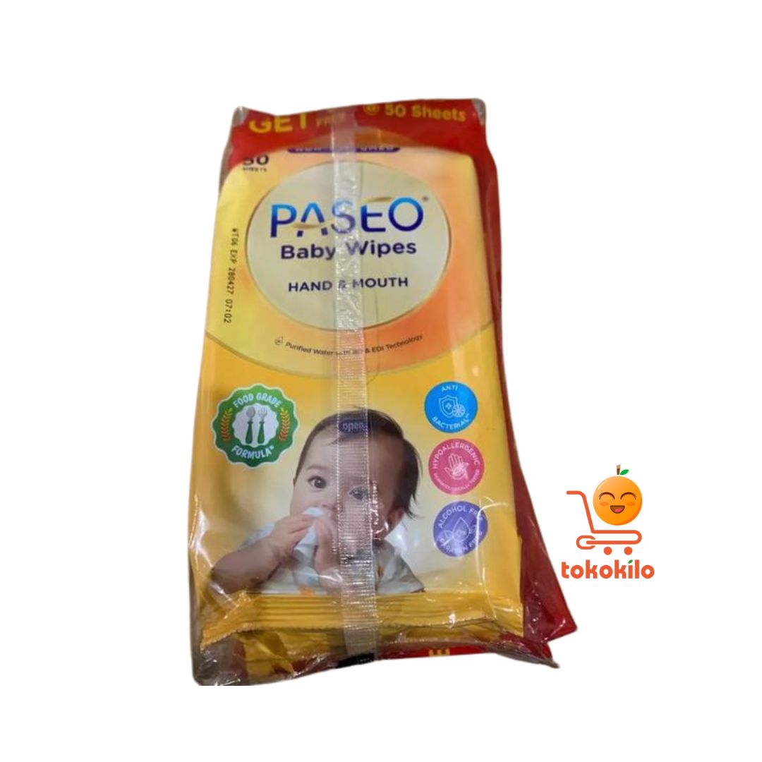 Tisu Basah Bayi Paseo Tangan & Mulut 50 lembar