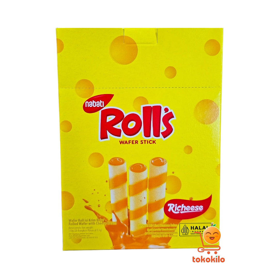 Nabati Richeese Rolls Wafer Stick 110gr (1 Pack X 20pcs)