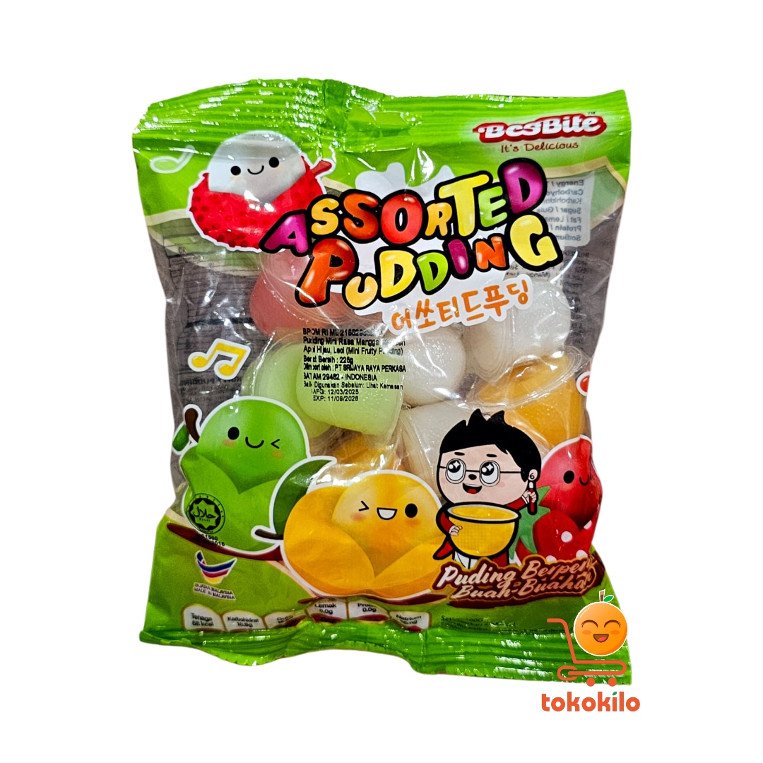 Puding BesBite Aneka Rasa Buah-Buahan 228gr