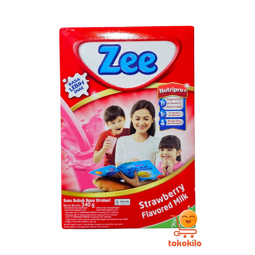 Zee Susu Bubuk Rasa Stroberi 340gr
