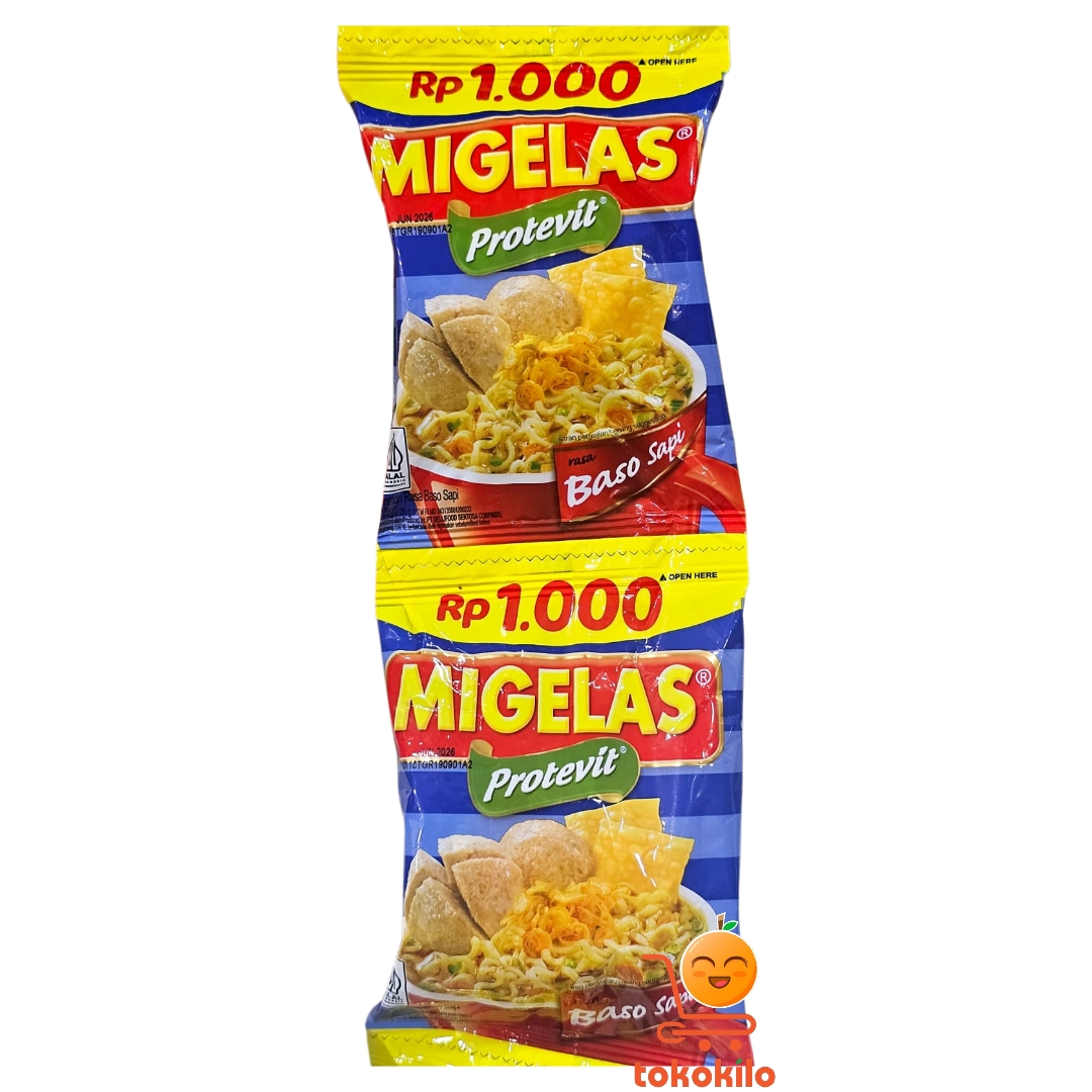 Migelas Protevit Rasa Baso Sapi 26gr ( 1Pack x 5Bks )