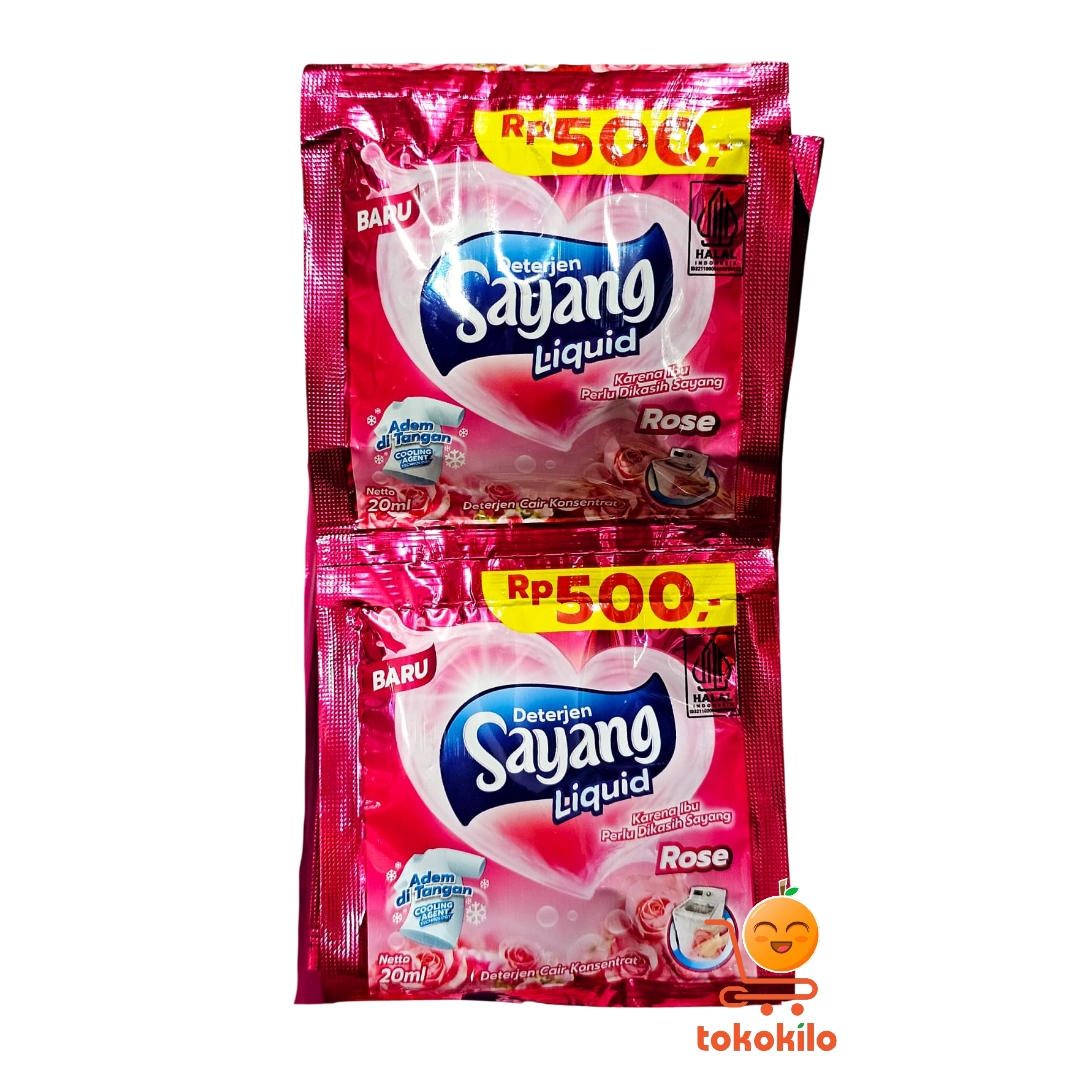 Sayang Liquid Deterjen Cair Konsentrat Rose 20ml (2RTG Gratis BOX)