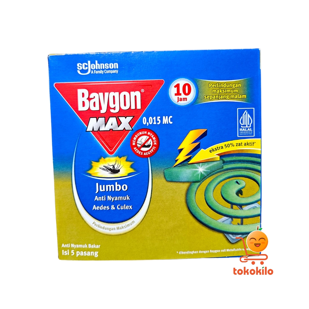 Baygon Max Jumbo Anti Nyamuk Bakar 5 pasang