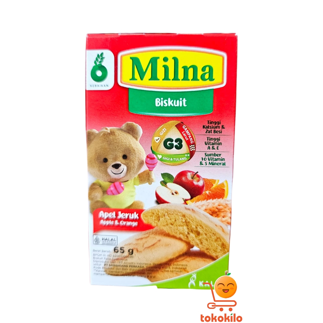 Milna Biskuit Bayi Rasa Apel Jeruk 65gr