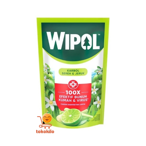 Wipol Karbol Sereh & Jeruk Pembersih Lantai 750ml
