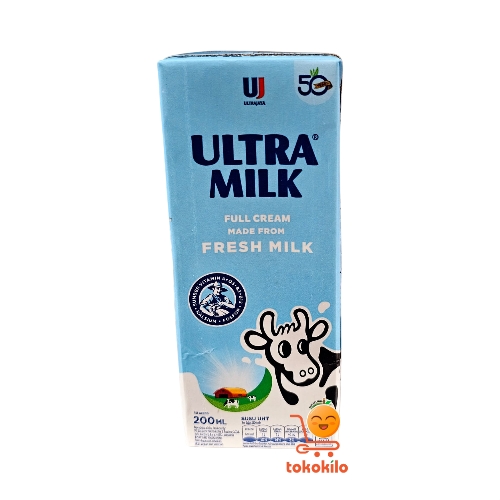 Susu UHT UltraMilk Full Cream 200ml, 250ml, 1 L
