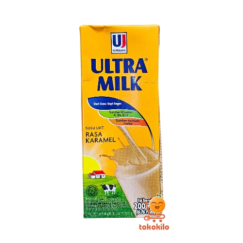 Susu UltraMilk rasa Karamel 200ml