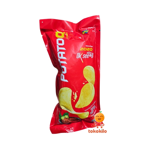 Kikoya Keripik Kentang PotatoQ Chips Rasa Sambal Daun Jeruk 22gr 