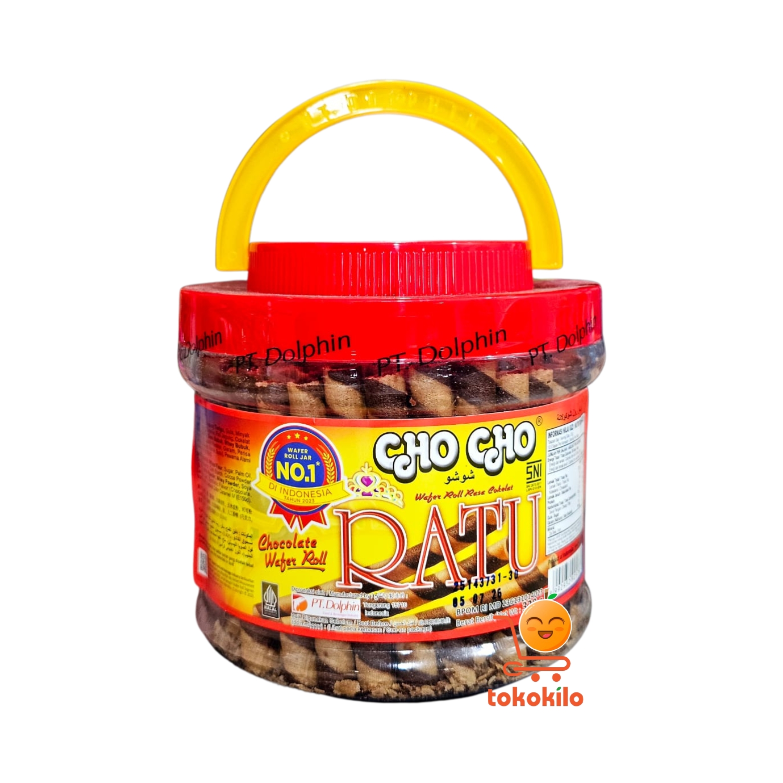 Cho Cho Ratu Wafer Roll Cokelat 320gr