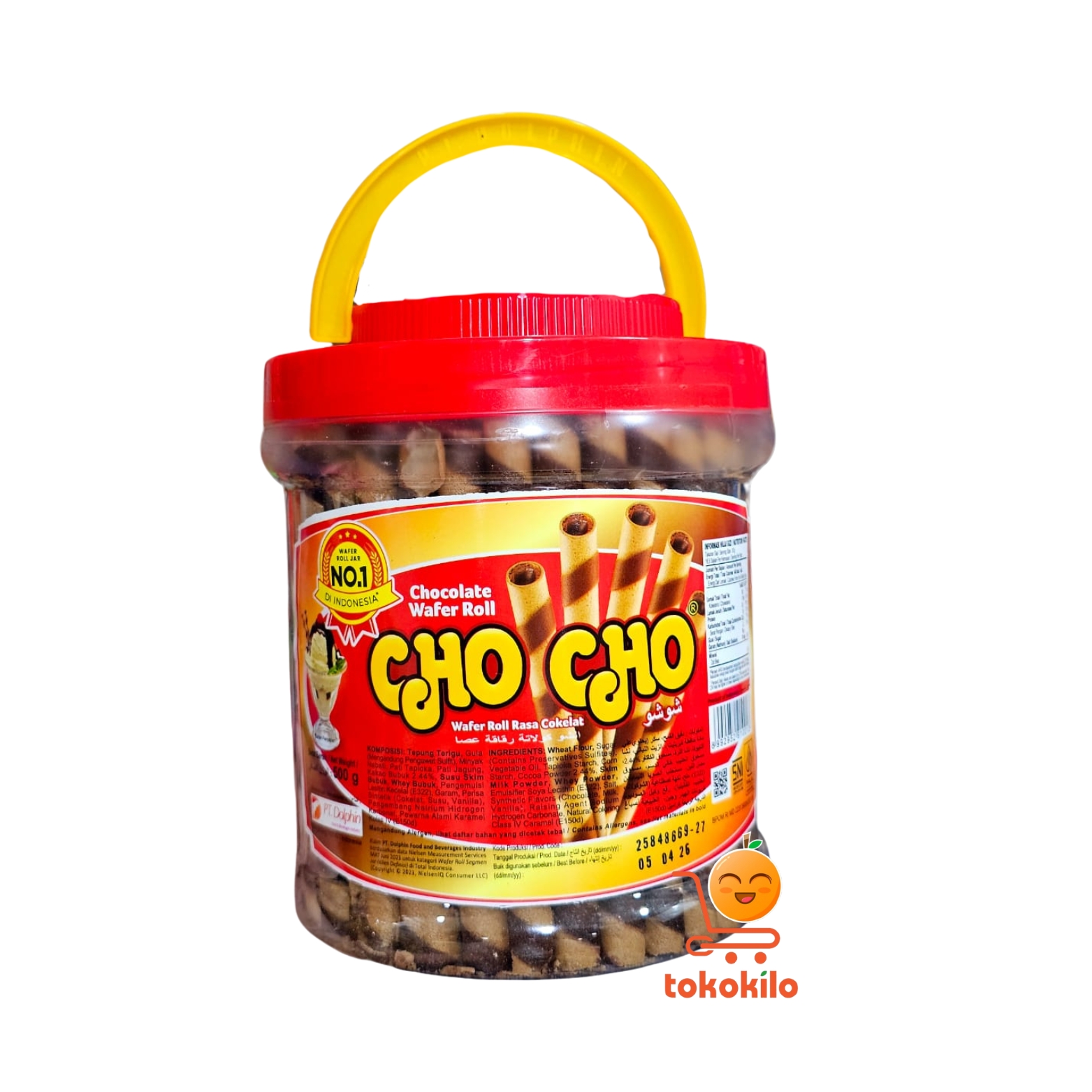 Cho Cho Wafer Roll Rasa Cokelat 500gr