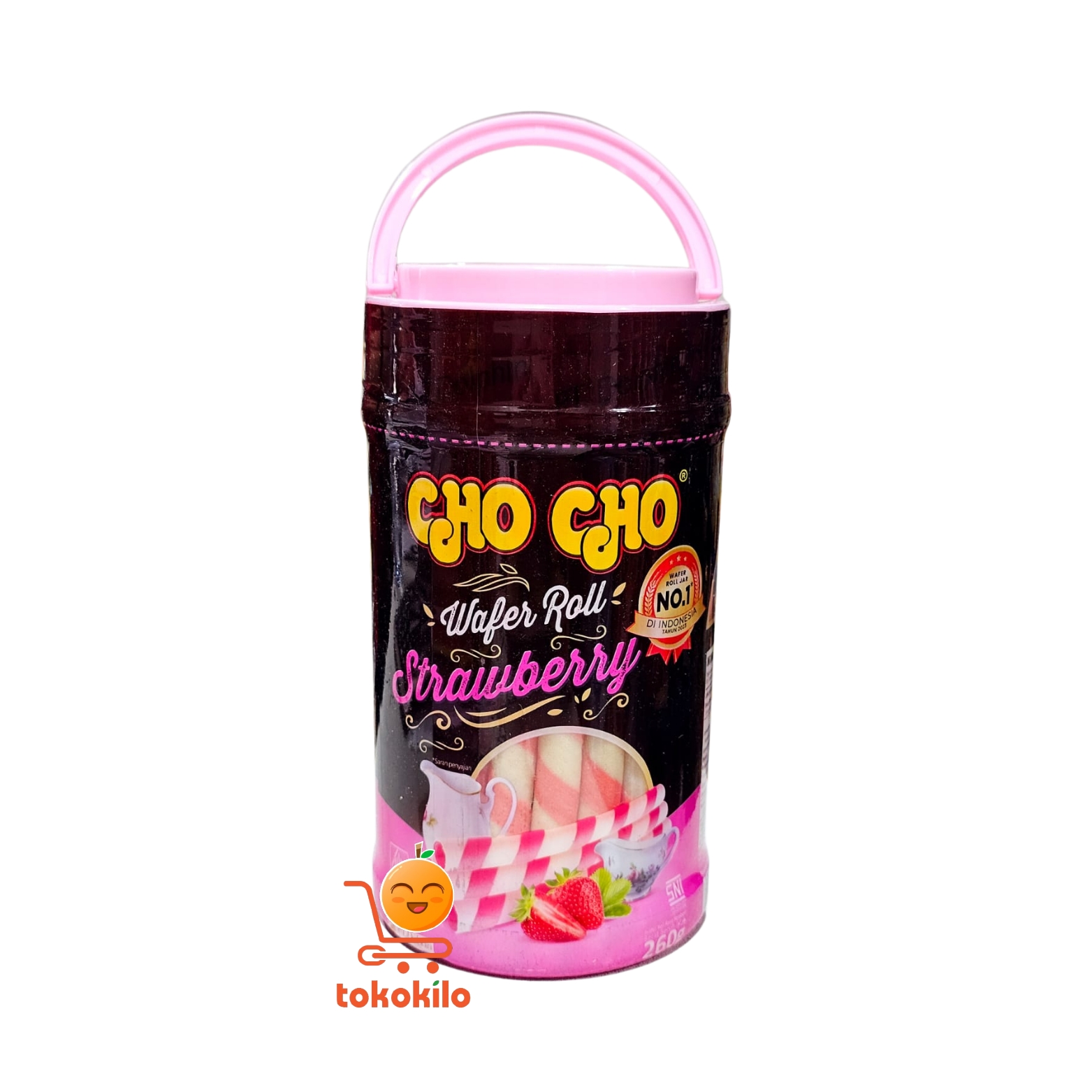 ChoCho Wafer Roll rasa Stroberi 260gr