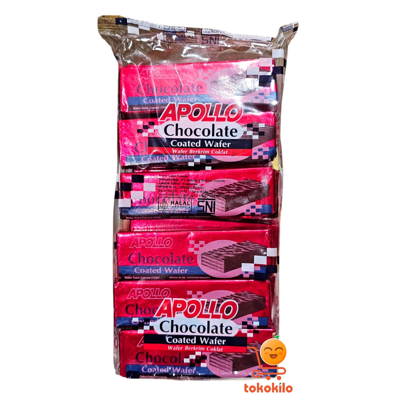 Apollo Wafer Coklat (1PACK X 12pcs) 144gr