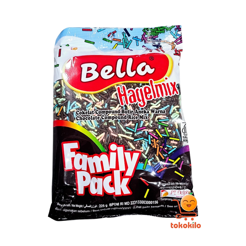 Meses Cokelat Bella Hagelmix Family Pack 225gr