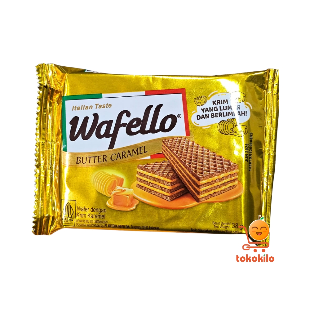 Wafer Wafello Butter Caramel 15gr, 38gr