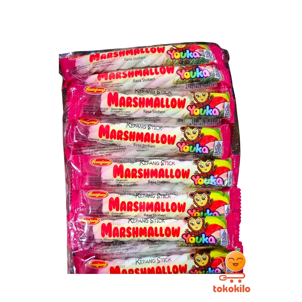 Youka Marshmallow Rasa Stroberi (1 pack X 20 pcs)