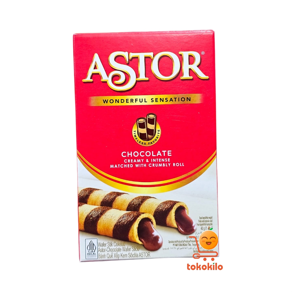 Astor Wafer Roll Cokelat 40gr