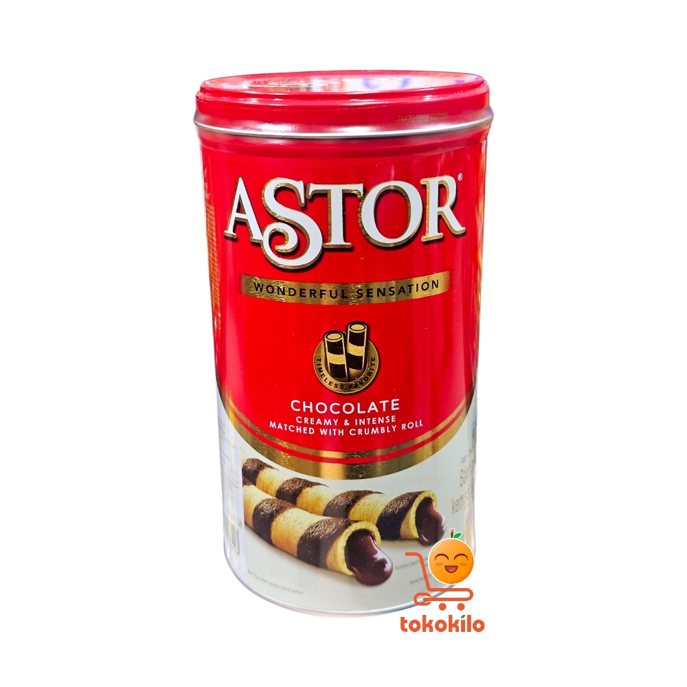 Astor Kaleng Wafer Roll Cokelat 330gr