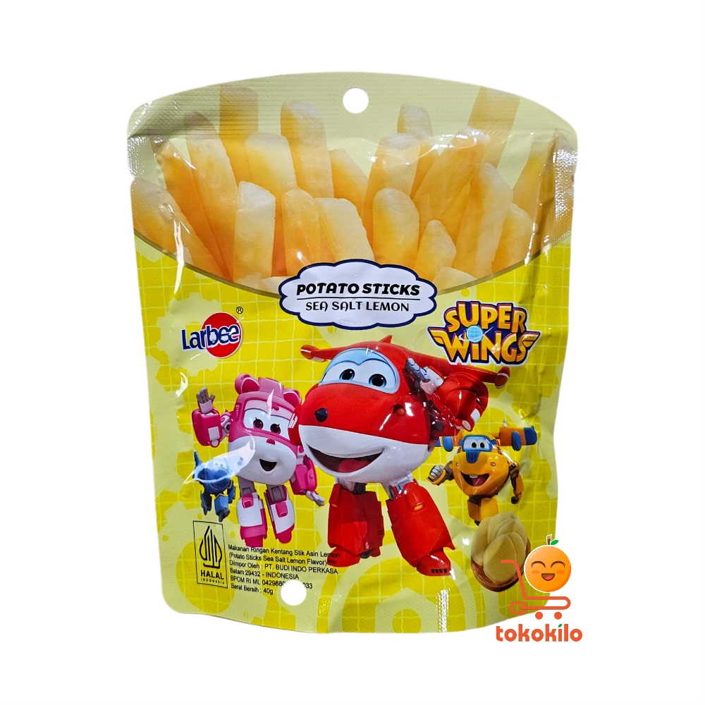 Larbee Super Wings Stik Kentang Rasa Asin Lemon 40gr