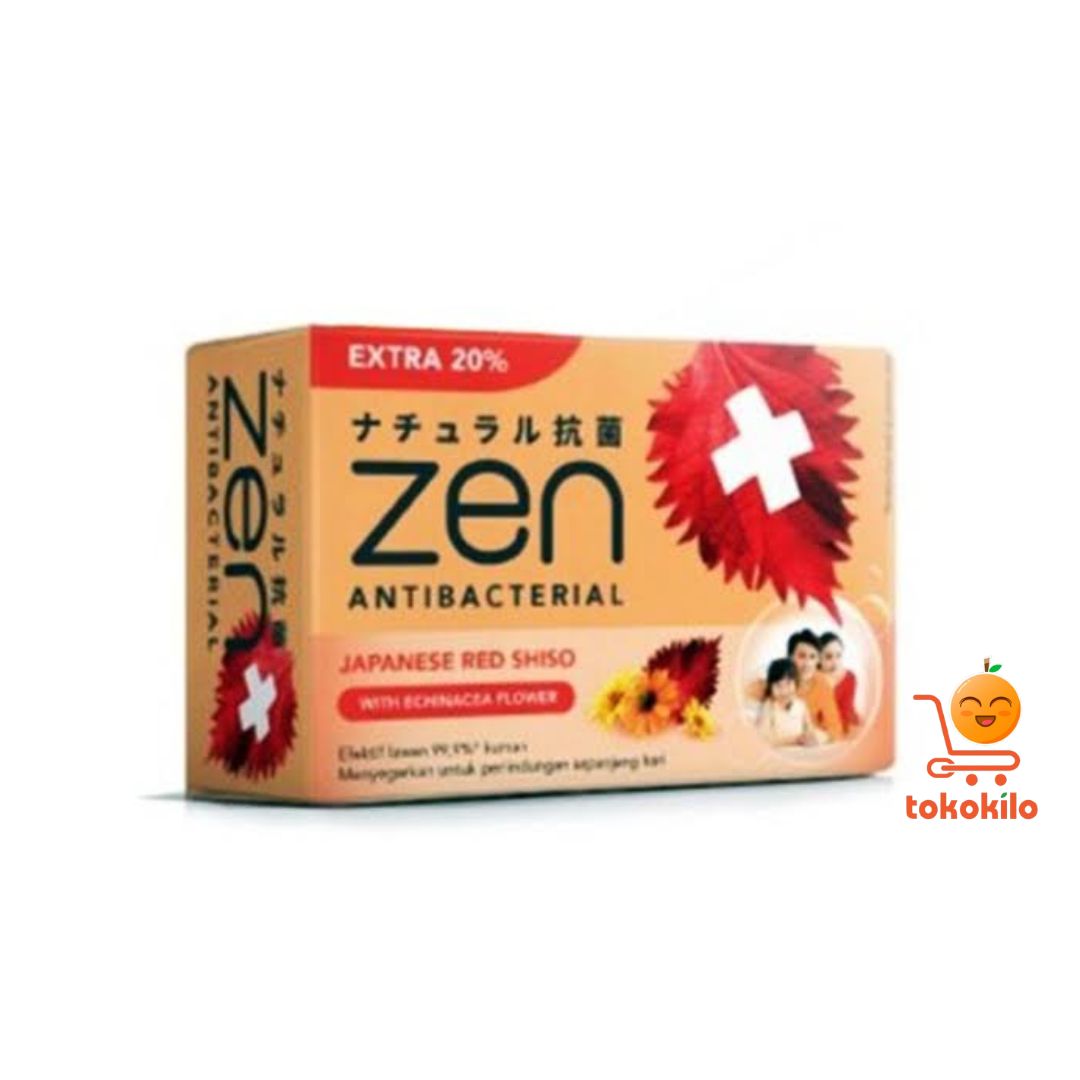 Sabun Batang Zen Antibacterial Japanese Red Shiso Echinacea Flower 70gr