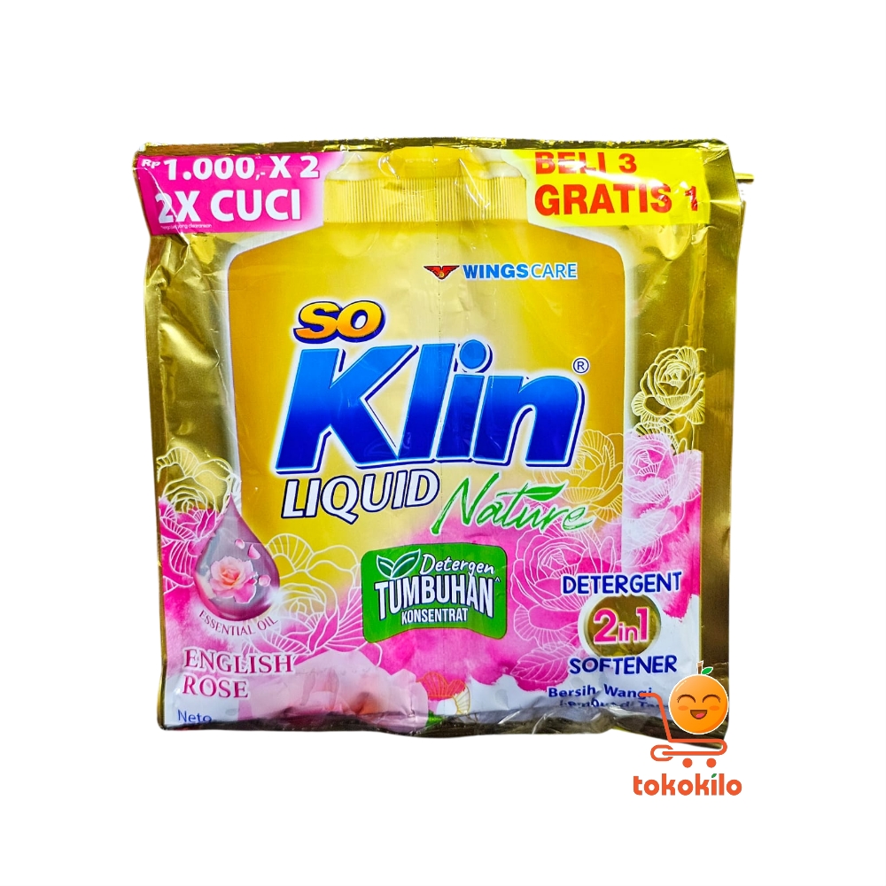 SoKlin Liquid Nature English Rose 80ml (Beli 3 GRATIS 1)