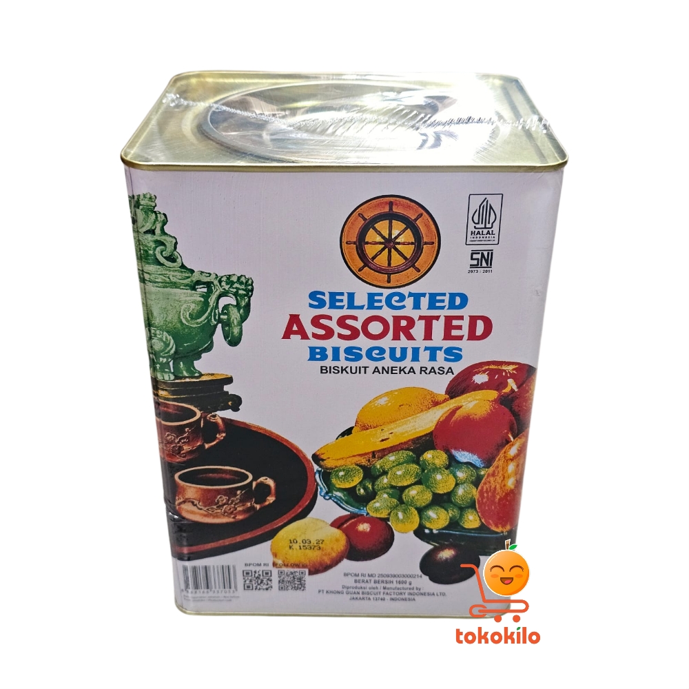 Khong Guan Biskuit Kaleng Putih 1700gr