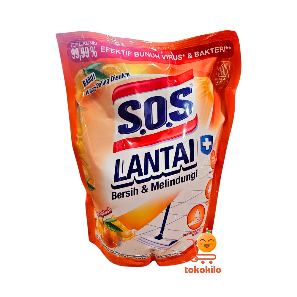 SOS Pembersih Lantai Orange Splash 1400ml