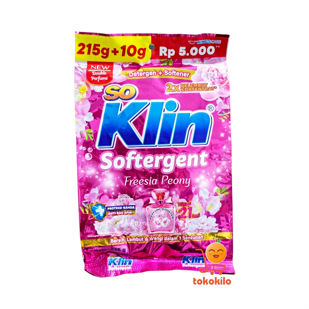 Soklin Softergent Bubuk Freesia Peony 225gr, 720gr, 1,5kg