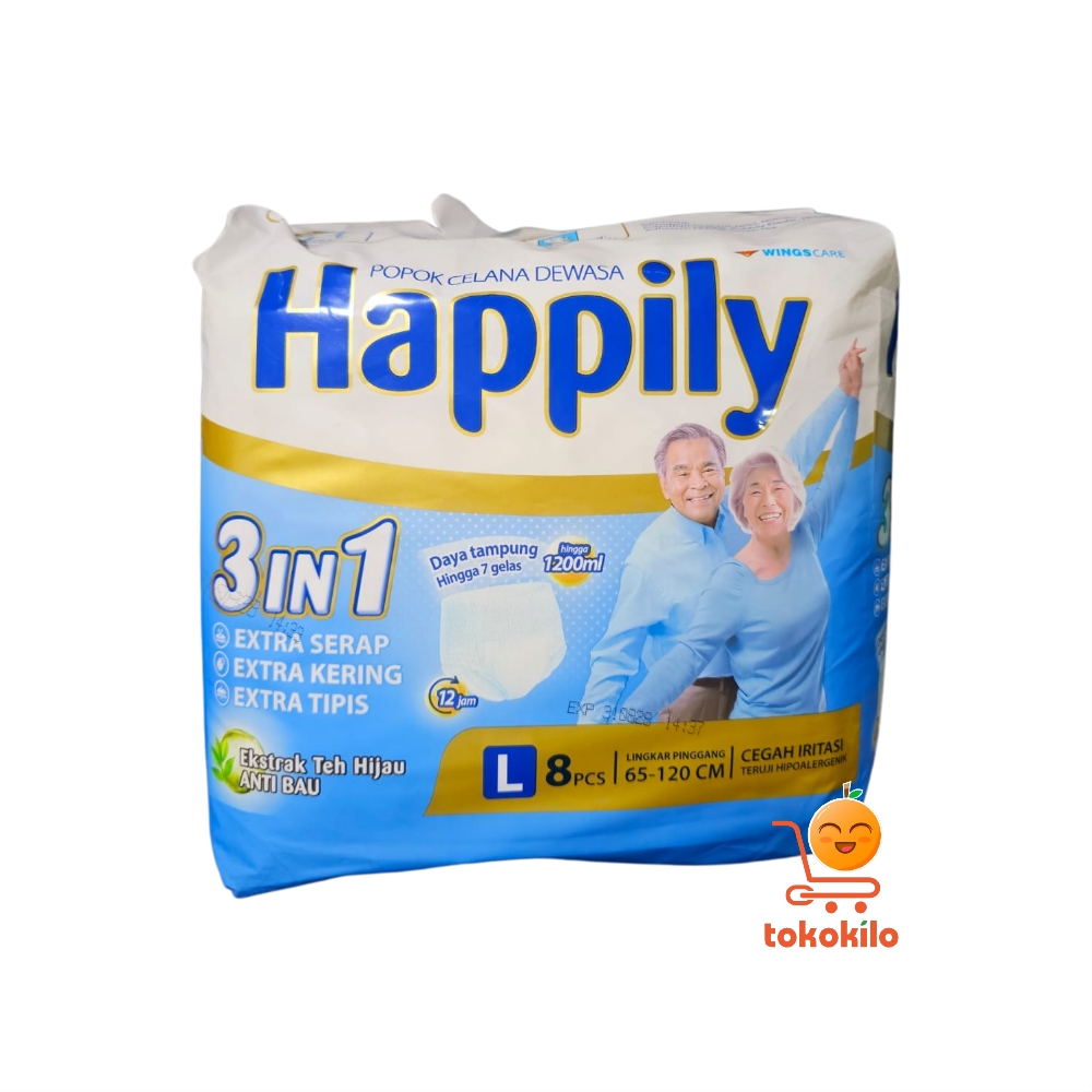 Popok Celana Dewasa Happily L1, L8