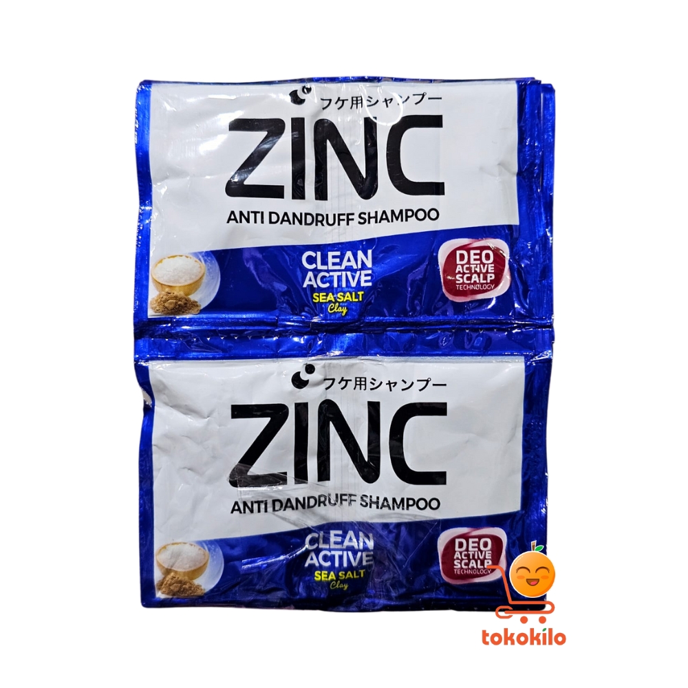 Zinc Anti Dandruff Shampoo Clean Active 10ml (1 Pack X 12sachet)