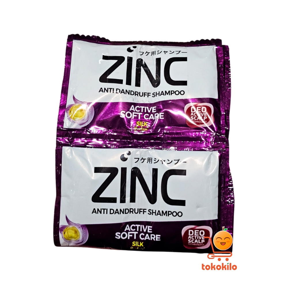 Zinc Anti Dandruff Shampoo Active Soft Care 10ml (1 Pack X 12sachet)